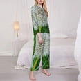 thumbnail image 3 of Daiia Dandelion Flower In The Meadow for Women's Long-Sleeved Pajama Set – Soft & Comfortable Sleepwear Button-Up Pajamas Cozy Lounge Wear-X-Large, 3 of 7