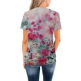 thumbnail image 5 of Aloohaidyvio Tops for Women ,Summer Classic T-Shirt Tees for Women Loose Short Sleeve Tops, 5 of 6