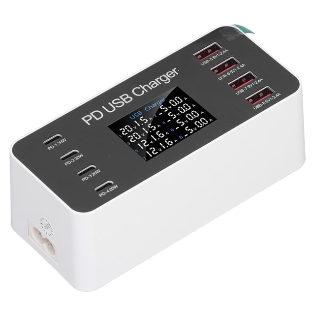 USB Charging Station, 100-240V Desktop USB Charger 8 Port for Tablet for Phone US Plug,EU Plug