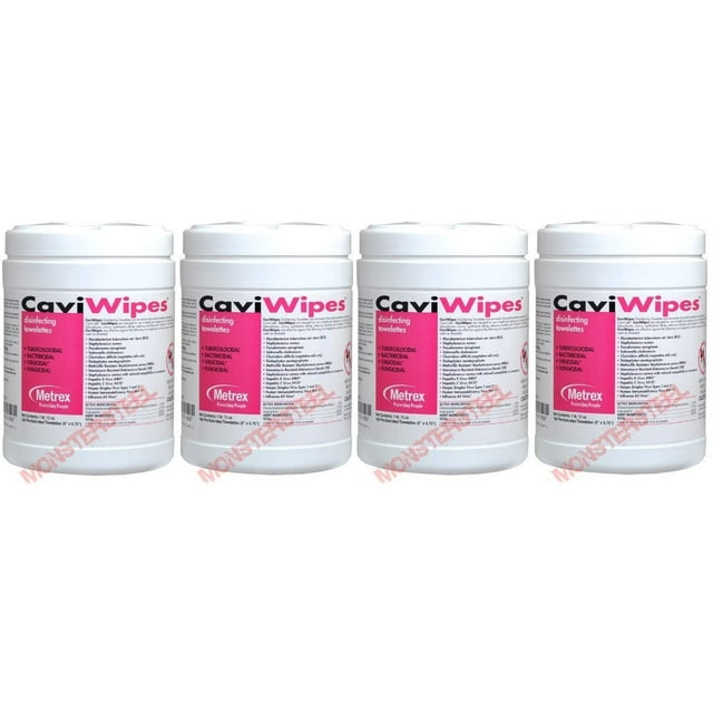 Toallitas limpiadoras Germacidal Metrex CaviWipes 160 unidades (paquete de 4)