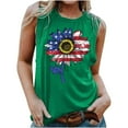 thumbnail image 2 of VKOYWKM Womens American Flag Tank Tops 4th of July Independence Day Tank Tops Graphic Tank Shirts Sleeveless Casual Crew Neck Patriotic Tops, 2 of 5
