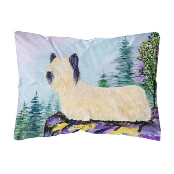 Carolines Treasures Skye Terrier Decorative Canvas Fabric Pillow 12H x16W multicolor