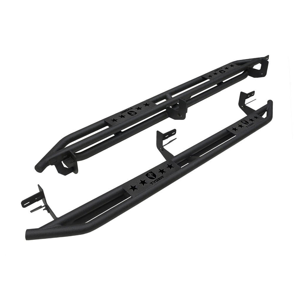 Tyger Auto TG-AM2D20078 Star Armor Kit for 2009-2018 1500 2010-2019 Ram 2500/3500 Crew Cab | Textured Black | Side Step | Nerf Bars | Running Boards