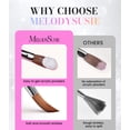 thumbnail image 3 of MelodySusie 3Pcs Nail Art Brush Set with Brush Holder, Sizes 8 10 14 for Acrylic Powder and Nail Extension, Pink-Silver, 3 of 8