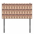 thumbnail image 3 of Colorful Headboard, Native Culture Geometric Motif Pattern, Upholstered Decorative Metal Bed Headboard with Memory Foam, Twin Size, Brown Cinnamon Orange, by Ambesonne, 3 of 4