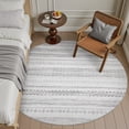 thumbnail image 5 of SIXHOME 6'x6' Area Rugs for Living Room Washable Rugs Boho Area Rug Neutral Geometric Moroccan Carpet Soft Distressed Indoor Rugs for Bedroom Dining Room Office Bohemian Home Decor Gray, 5 of 6