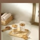 thumbnail image 5 of Caja de almacenamiento para organizador de maquillaje Plástico transparente | Recipiente de almacenamiento cosmético para bola de hisopo con tapa para la encimera del tocador del baño 2 piezas, 5 of 8