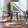thumbnail image 5 of Christmas Round Rug 5ft Washable Circle Kitchen Rugs Non Slip Snowman Red Truck Cardinal Barn Pine Tree Large Area Rug Indoor Floor Carpet for Bedroom Living Room Home Office Dining Room Nursery, 5 of 8