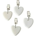 thumbnail image 7 of Natural Stone Hearts Table Cloth Weights on Clip Hangers-Clamps, White, Set of 4, 7 of 7