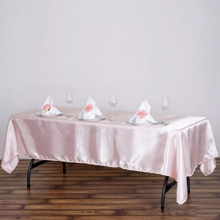 

Blush 60x102inch Satin Rectangle Tablecloth