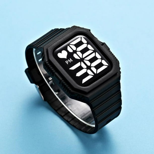 Digital Watch 50 Meters Waterproof Decorative LED Large Screen Square Sports Couple LED Electronic Watch for Outdoor