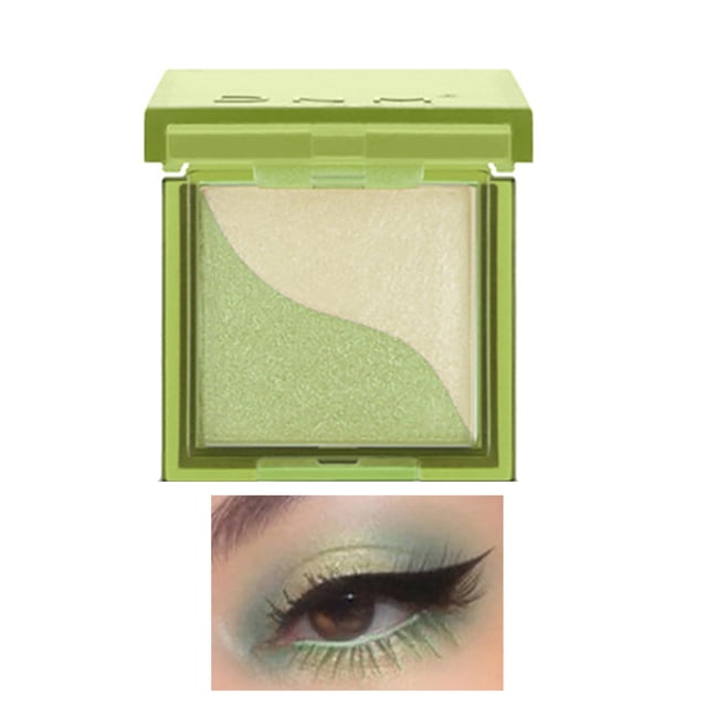 Glazed Light Two Color Lazy Eye Shadow Plate Simple Waterproof Beginner Long Lasting Color Rendering Eye Shadow Without Makeup, Makeup Eye Shadow