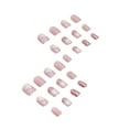 thumbnail image 6 of Mubineo Press on Nails 24Pcs Christmas Short Fake Nails Glossy Glue On Square Manicure with Snowflake Glitter Design, 6 of 9