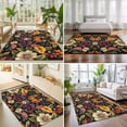thumbnail image 4 of Area Rugs 4'x6'. Orange Flower Carpet Runner Indoor Outdoor Rugs Home Decor Aesthetic, Sunflower Watercolor Plant Floral Leaf Non Slip Mats Washable Accent Rug for Living Room Bedroom, 4 of 8
