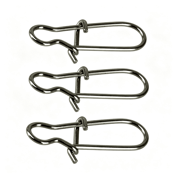 BESTSKY 100Pcs Duo Lock Snaps Size 0-8 Black Nice Snap Swivel Solid Rings Stainless Steel Fishing Tackle Kit-Test:26Lb-220Lb Durable Fishing Swivels
