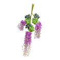 thumbnail image 4 of 12 flores artificiales de glicina, guirnalda colgante de ratán de glicina artificial falsa, flores de seda, decoración para fiestas y bodas Púrpura rojo, 4 of 8