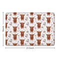 thumbnail image 5 of White Highland Cow Hat Dress Flannel Non Slip Door Rugs,Washable Door Mats Indoor,Decorative Door Mats,Dirt-Resistant and Absorbent Doormat for Entrance,Bedroom,Kitchen,Bathroom,23.5"x16", 5 of 5