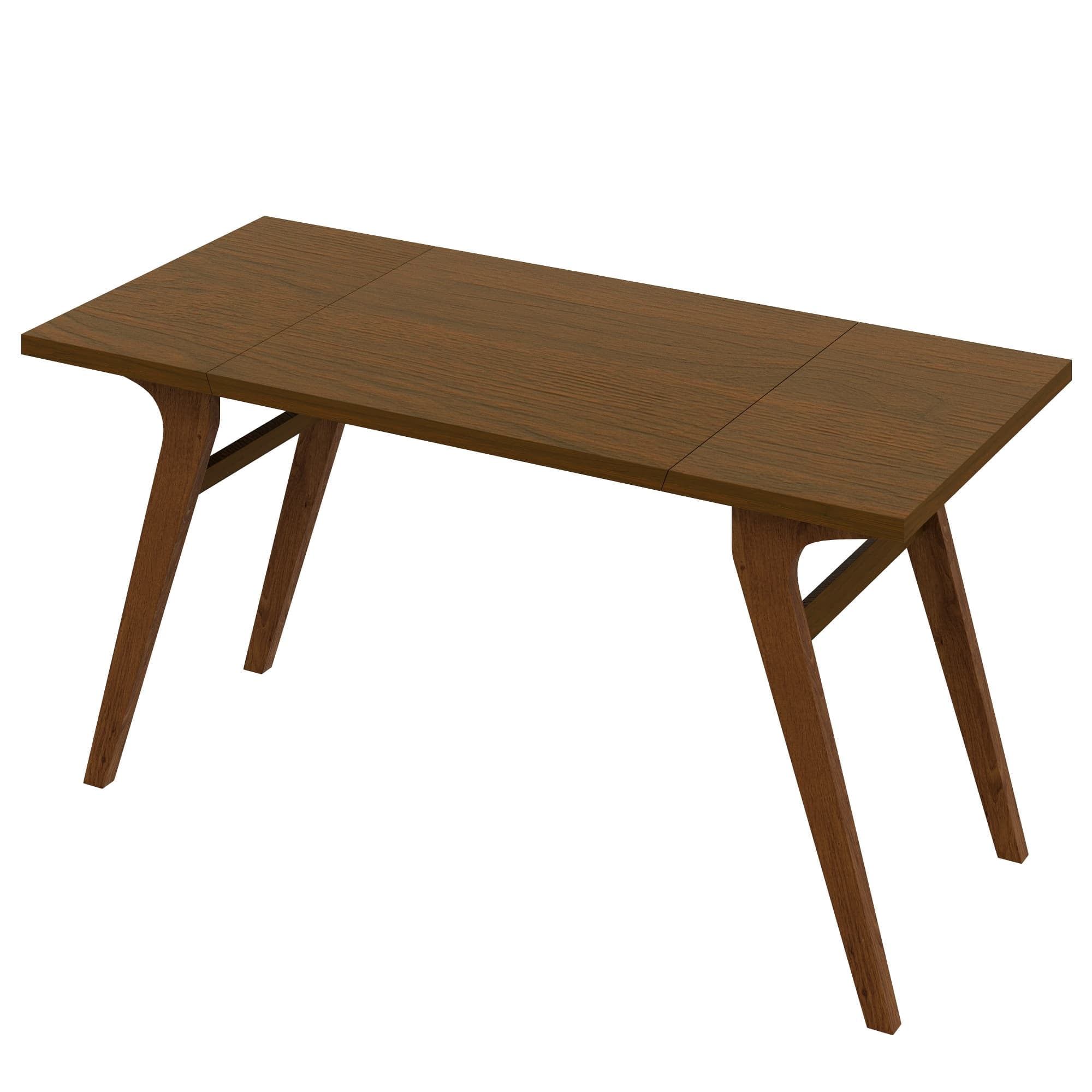 Aukfa 59.5" Rectangle Lift Top Expandable Dining Table,2-in-1 Convertible Solid Wood Dining Table,Walnut