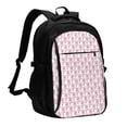 thumbnail image 1 of Balery Flamingo On Checkered Mochila con carga USB para hombre y mujer - Mochila impermeable y antirrobo para laptop con puerto USB para viajes, trabajo, 1 of 7
