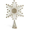 thumbnail image 6 of Ornativity Jewel Star Tree Topper - Gold Glitter Sparkling Metal Wire Star Topper with Sparkly Gem Finish Christmas Tree Top Ornament Decoration, 6 of 8