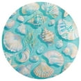 thumbnail image 3 of Beach Seashell Starfish Washable Round Rug -Circle Area Rugs for Nursery Bedroom, Vintage Non Slip Non Shedding Low Pile Carpet for Living Room Coffee Table Entryway, 3 of 6