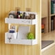 thumbnail image 3 of Soporte De Almacenamiento De Pared Blanco Contenedor De Almacenamiento De Pared Compuesto De Madera Y Plástico De Fácil Instalación Monstrate HA026859-02, 3 of 6