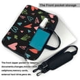 thumbnail image 3 of YFYANG 13 inch Universal Laptop Bag Oxford Cloth Laptop Sleeve, Multi-functional Vintage Abstract Colorful Heart Graffiti Pattern Notebook Computer Messenger Bag Handbag, 3 of 8