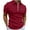 Dark Red, variant on BinBiL Mens Golf Shirts Quarter Zip Shirts Casual Classic Lightweight Short Sleeve Golf Collared Shirt with Pocket Dark Blue M(M)