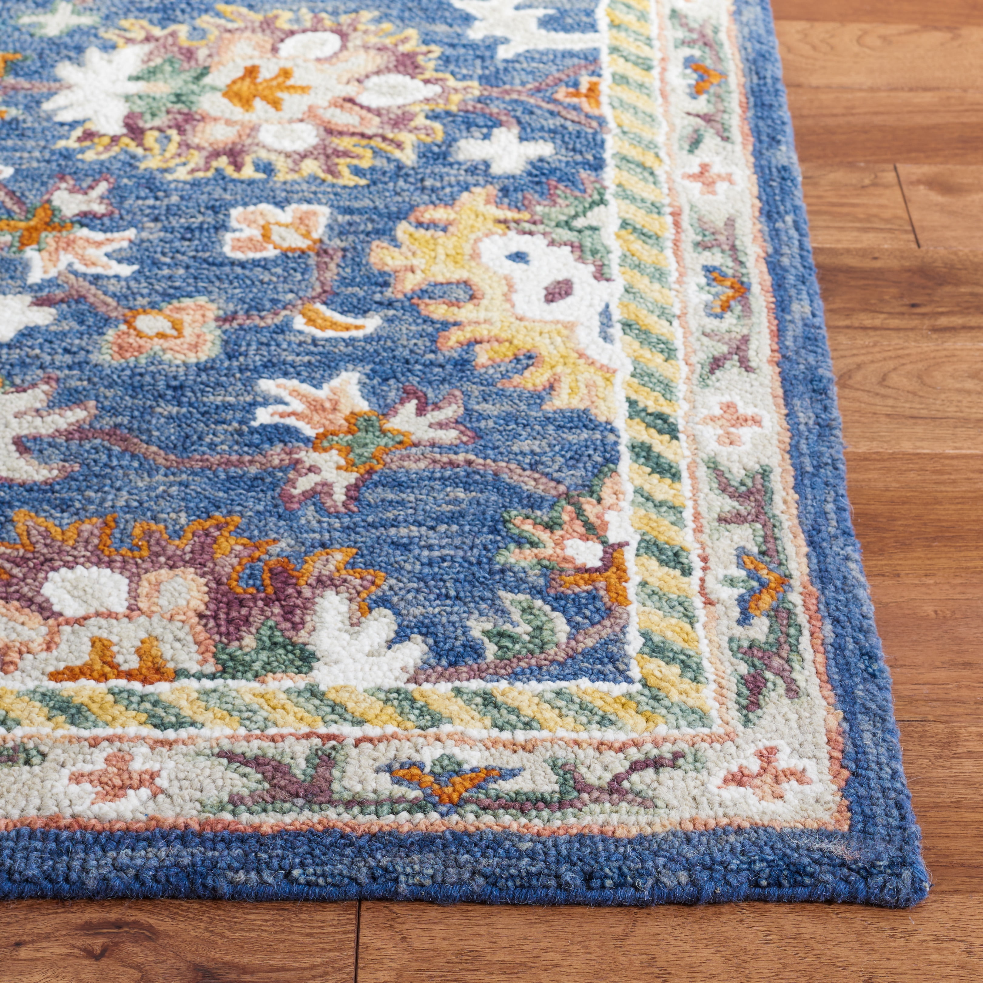 SAFAVIEH Aspen Marisa Tribal Area Rug, Blue/Rust, 6' x 9'