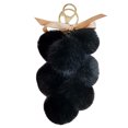 thumbnail image 1 of Faux Fur Ball Keychain Bowknot Grape Design Pom Pom Ball Charm Purse Pendant, 1 of 10