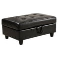 thumbnail image 4 of Hassch Futon 3 PC Sectional Sofa Set with Storage Ottoman,Black, 4 of 7