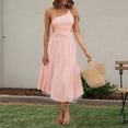 thumbnail image 1 of WILLBEST Vestidos Casuales Vestido Casual sin Mangas con Hombros Descubiertos y Tirantes Finos de Color Liso para Mujer Grande, 1 of 3