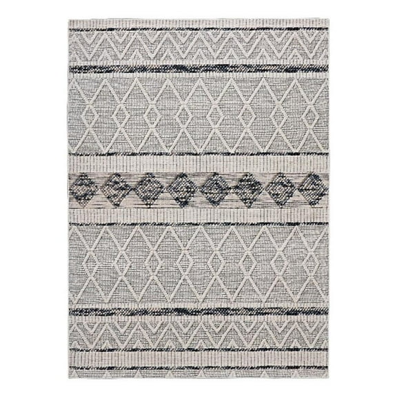 Linon Marion Novi Polyester 8' x 10' Area Rug in Cream