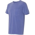 thumbnail image 3 of Comfort Colors T-Shirt à Poche pour Adulte, Épais, Teint en Pièce, 3TG, Pervenche, 3 of 4