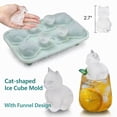 thumbnail image 3 of Molde de Hielo 3D con Forma de Gato Lindo de Silicona Flexible Libre de BPA para Whisky Cócteles y Regalos Originales, 3 of 5