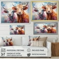 thumbnail image 4 of Designart "Multicolored Yaks' Cute Selfie" Yaks Floater Framed Canvas Art Print, 4 of 5
