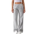 thumbnail image 2 of ClodeEU Womens Striped Drawstring Pants,Elastic Waist Casual Pants with Pockets Black,Womens Plus L, 2 of 6