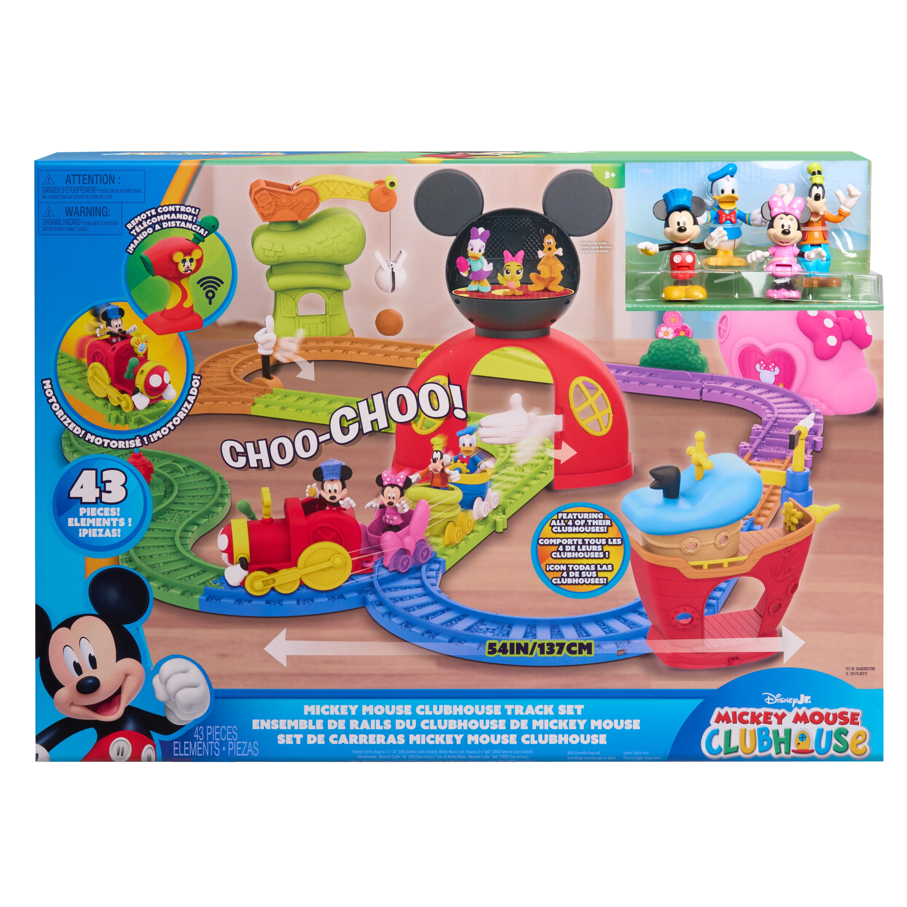 Disney Jr. Mickey Mouse Clubhouse Fun Track Set, 43 pieces, Kids Toys for Ages 3 and up