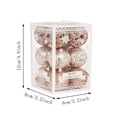 thumbnail image 3 of CuiLiyq 12Pcs Christmas Balls Ornaments, 1.6 Inch Hanging Balls, Shatterproof Plastic Decorative Hanging Ornaments, Baubles for Xmas Tree Party Wreath Decoration (Khaki), 3 of 5