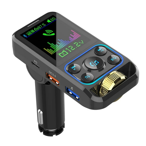 Car Mp3 Player Lighter U Disk Card Bluetooth Hands-free Telephone Large Screen USB/PD Fast Charging Car Charging