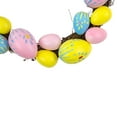thumbnail image 5 of Northlight 10" Unlit Floral Stem Easter Egg Spring Grapevine Wreath - Yellow/Pink, 5 of 5