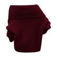 thumbnail image 5 of Duoif Fall Sweaters Women's Off-Shoulder Sweater - Autumn Winter Solid Color Sweaters for Women Wine L, 5 of 7