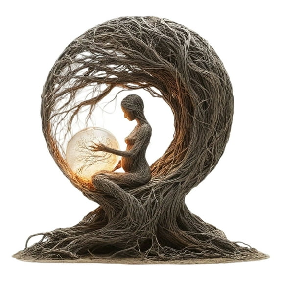 Bohemian Statue Acrylic Plaque Art Style Desktop Decoration Home Unique Ornament for Living Room