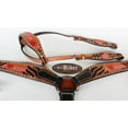 thumbnail image 2 of Horse Western Riding Leather Bridle Headstall Breast Collar Tack Pink 7688, 2 of 2