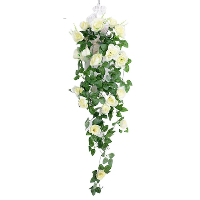 pink Simulación de rosas violetas, decoraciones para el hogar, bodas, flores artificiales y ratán blanco