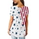 thumbnail image 3 of Txlixc Blusa de manga corta para el día de la independencia femenina con diseño de bandera nacional Txlixc moda, 3 of 9