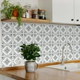 thumbnail image 3 of Mi Alma Vinyl Backsplash Decor - White Black Floral Peel & Stick Tiles 6x6, 3 of 11