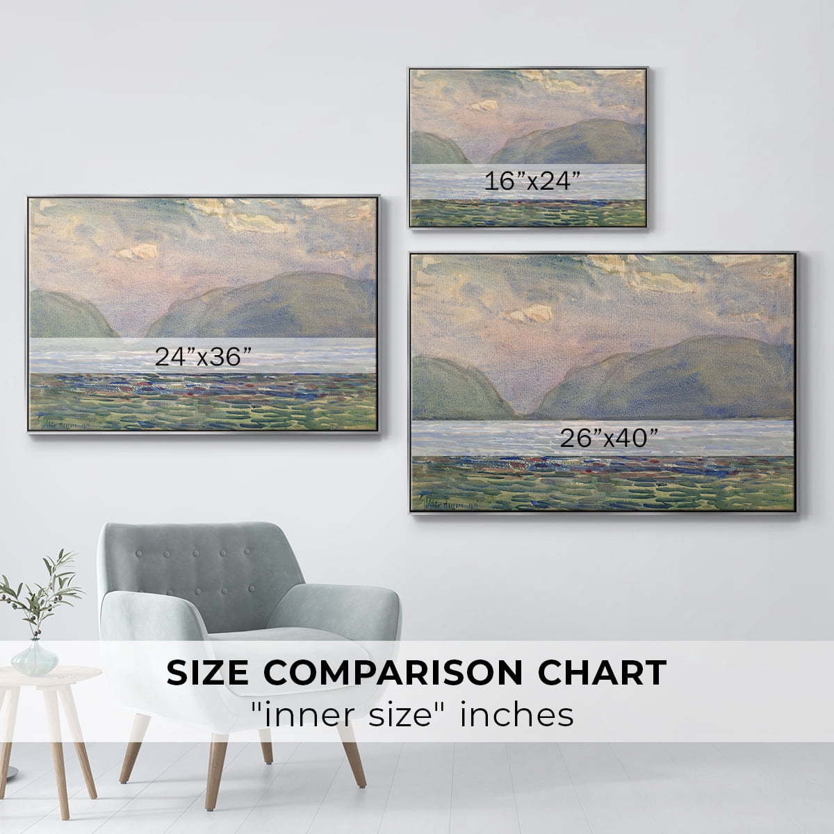 Vintage Landscape-CXXXVI By Wexford Home Framed in Silver Wood Gallery Wrapped Canvas 27 in. x 41 in.
