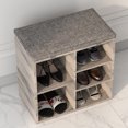 thumbnail image 2 of Shoe Storage Bench, 10 Cubbies Shoe Bench with Cushion and Side Pocket, 41 Inch Entryway Shoe Organizer, Cubby Shoe Rack with Adjustable Shelves for Entryway Hallway, 2 of 5