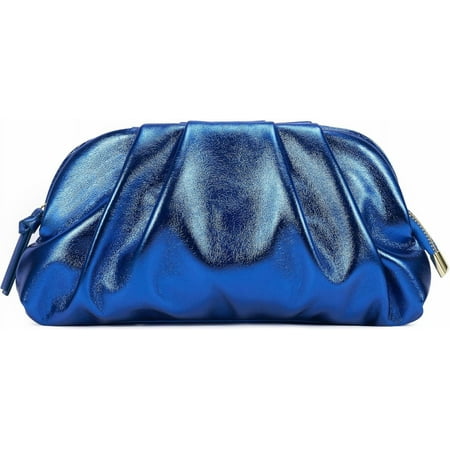 QIUYI Dressy Vegan Leather Clutch Purse for Women Formal  Soft Pleated PU Evening Clutch for Weddings  Proms  Cocktail-Gemma